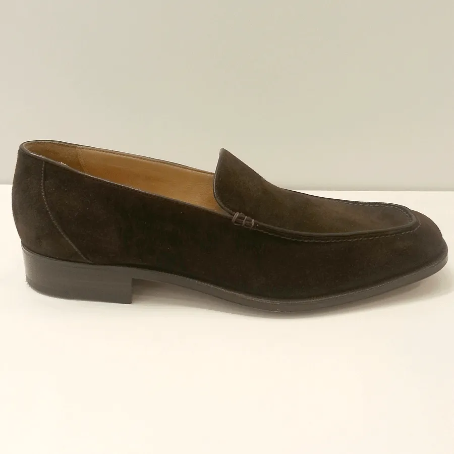 Gravati Suede Venetian Slip On Shoes in Brown Cashmere