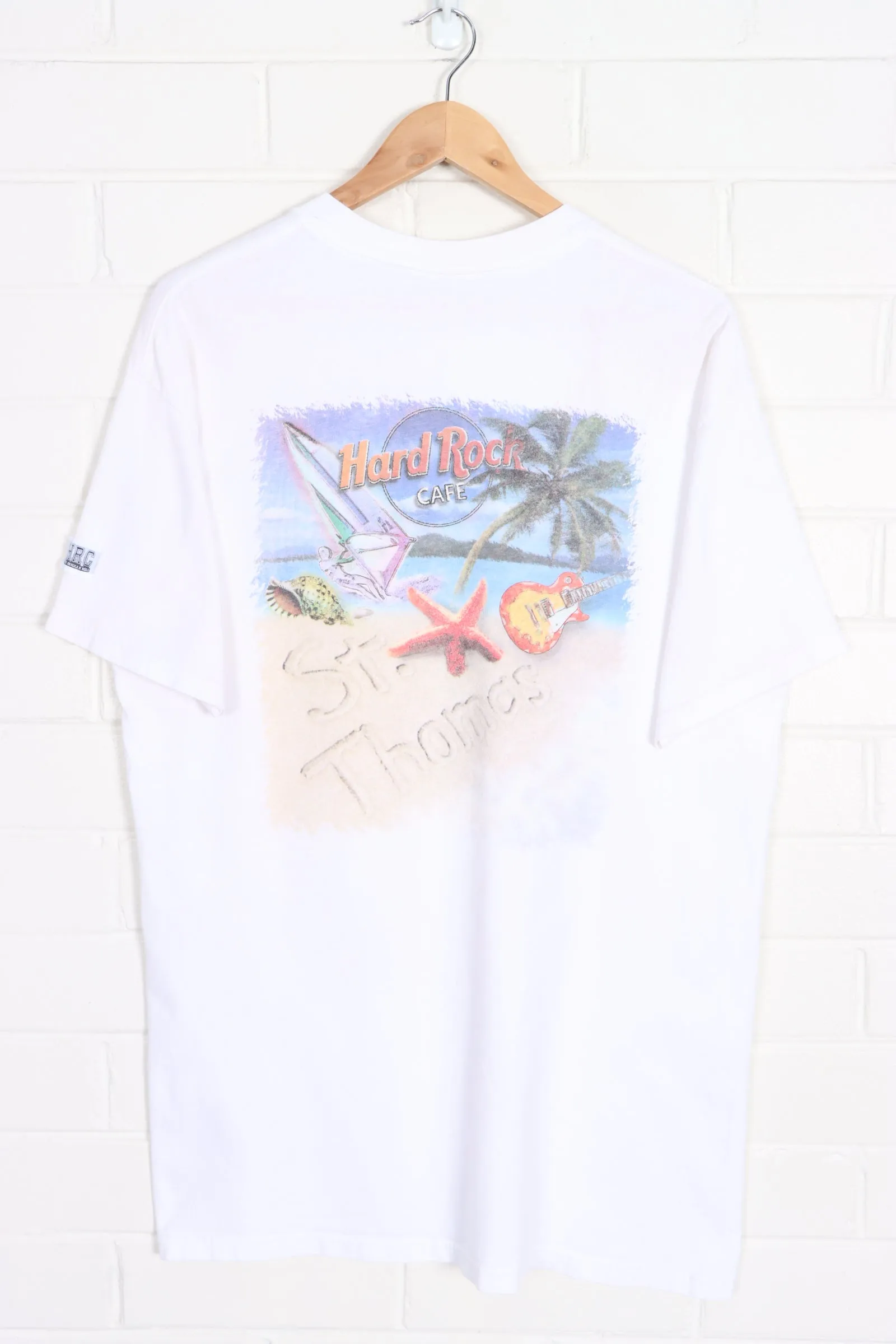 HARD ROCK CAFE St Thomas Front Back Beach Tall T-Shirt (L)