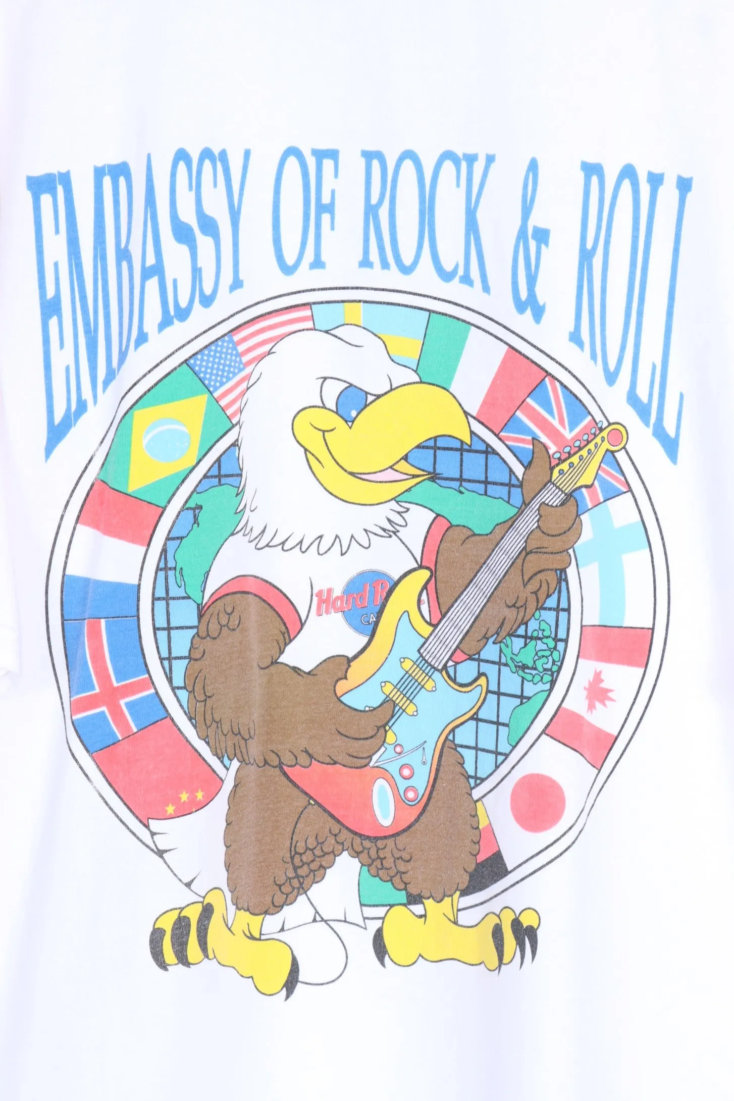 HARD ROCK CAFE Washington 'Embassy of Rock n Roll' Eagle Tee USA Made (XL)