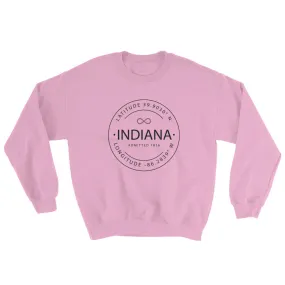 Indiana - Crewneck Sweatshirt - Latitude & Longitude