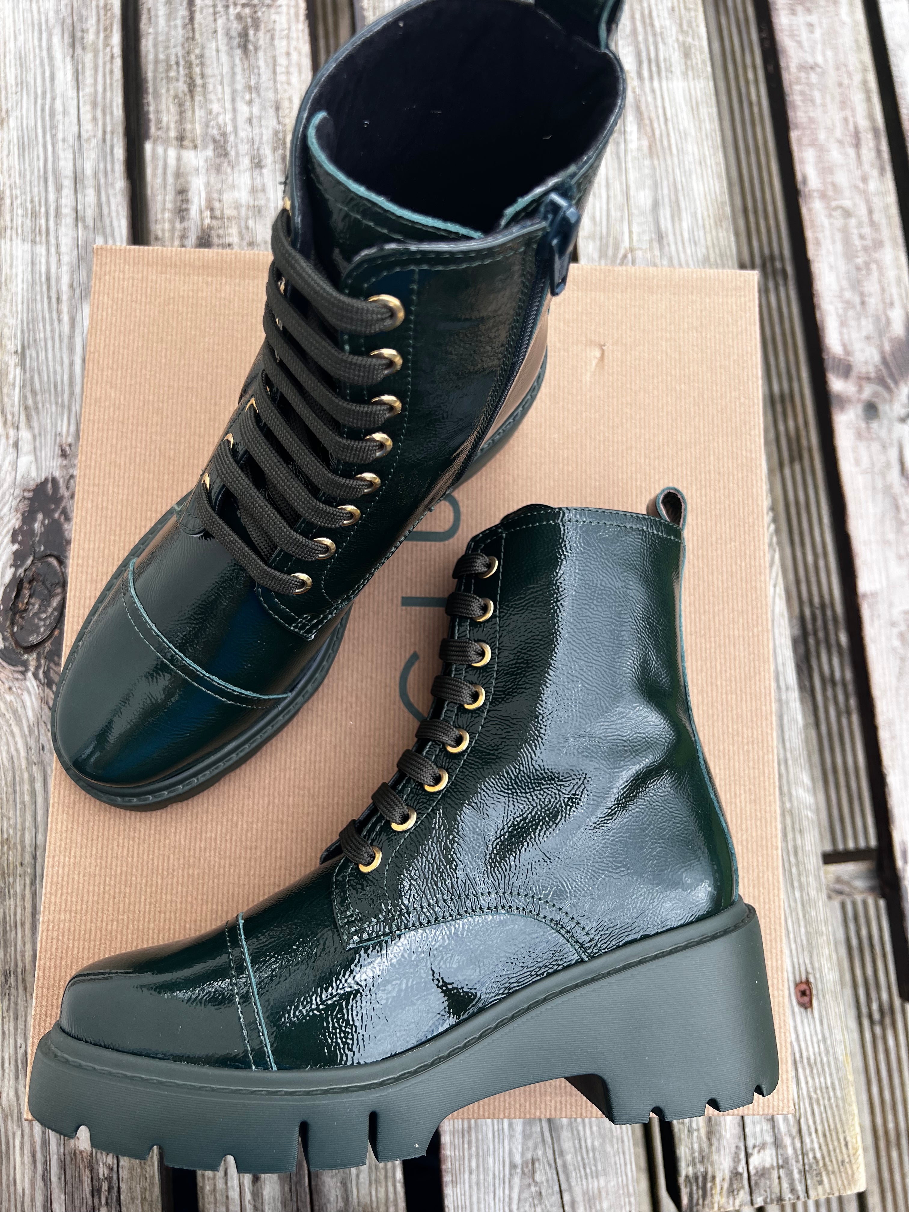 Juliet Biker Boots, Verde