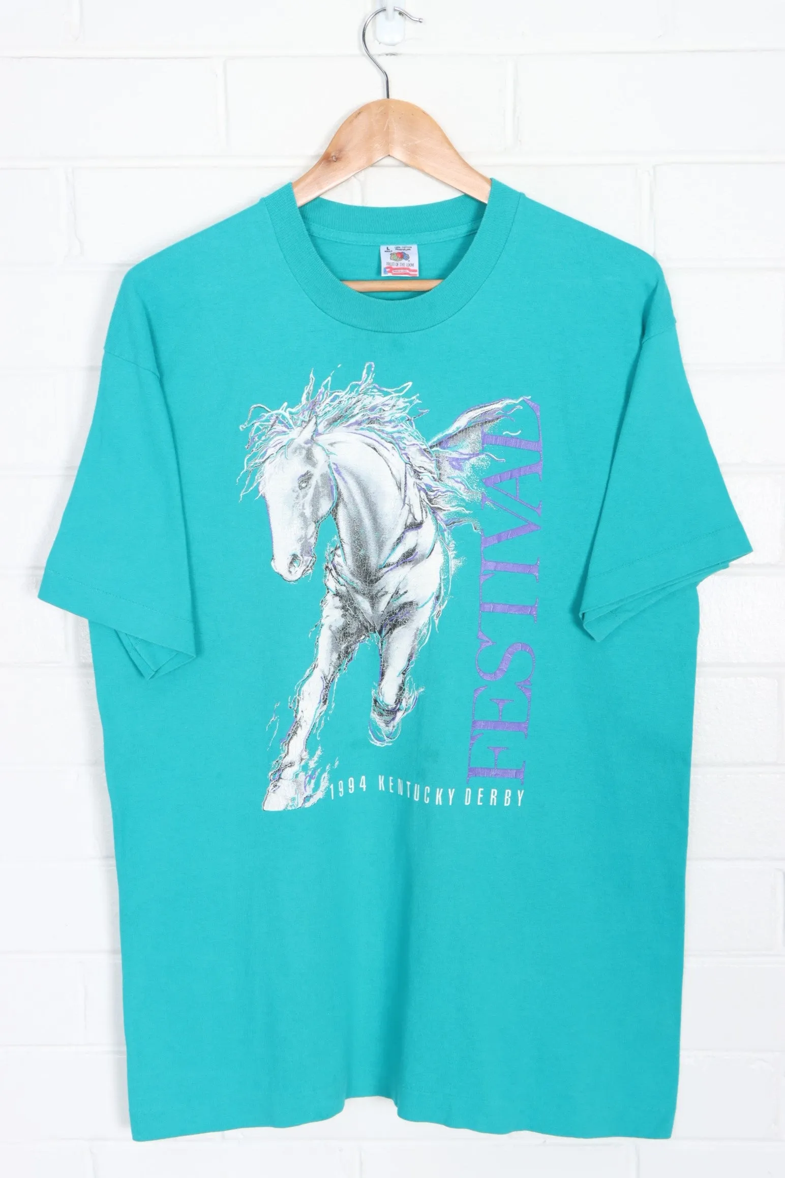 KENTUCKY DERBY 1994 SINGLE STITCH TALL T-SHIRT USA MADE (