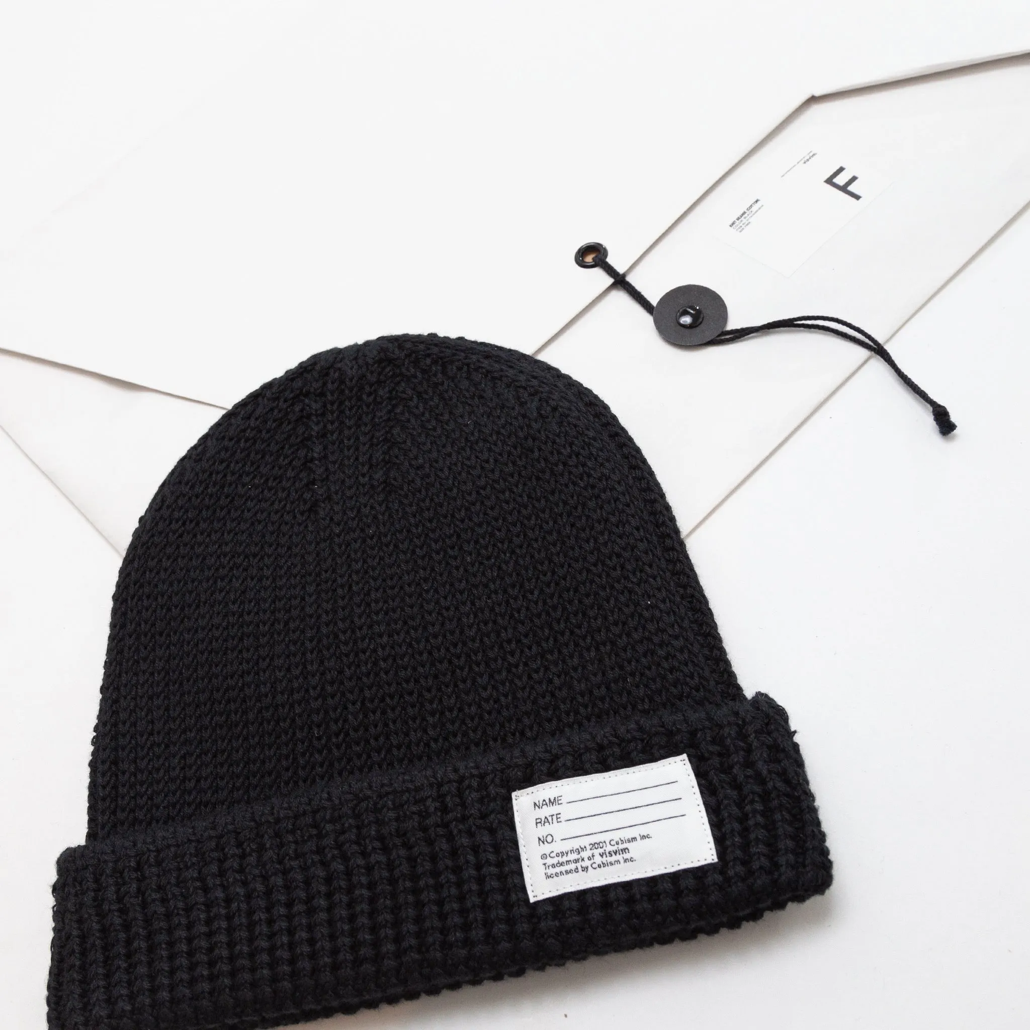 KNIT BEANIE (COTTON) - BLACK