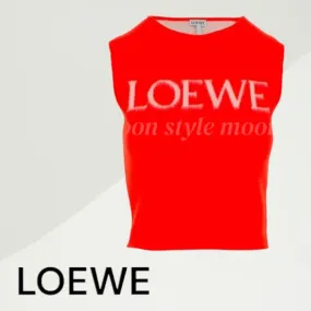 LOEWE  |Wool Plain Logo Tanks & Camisoles