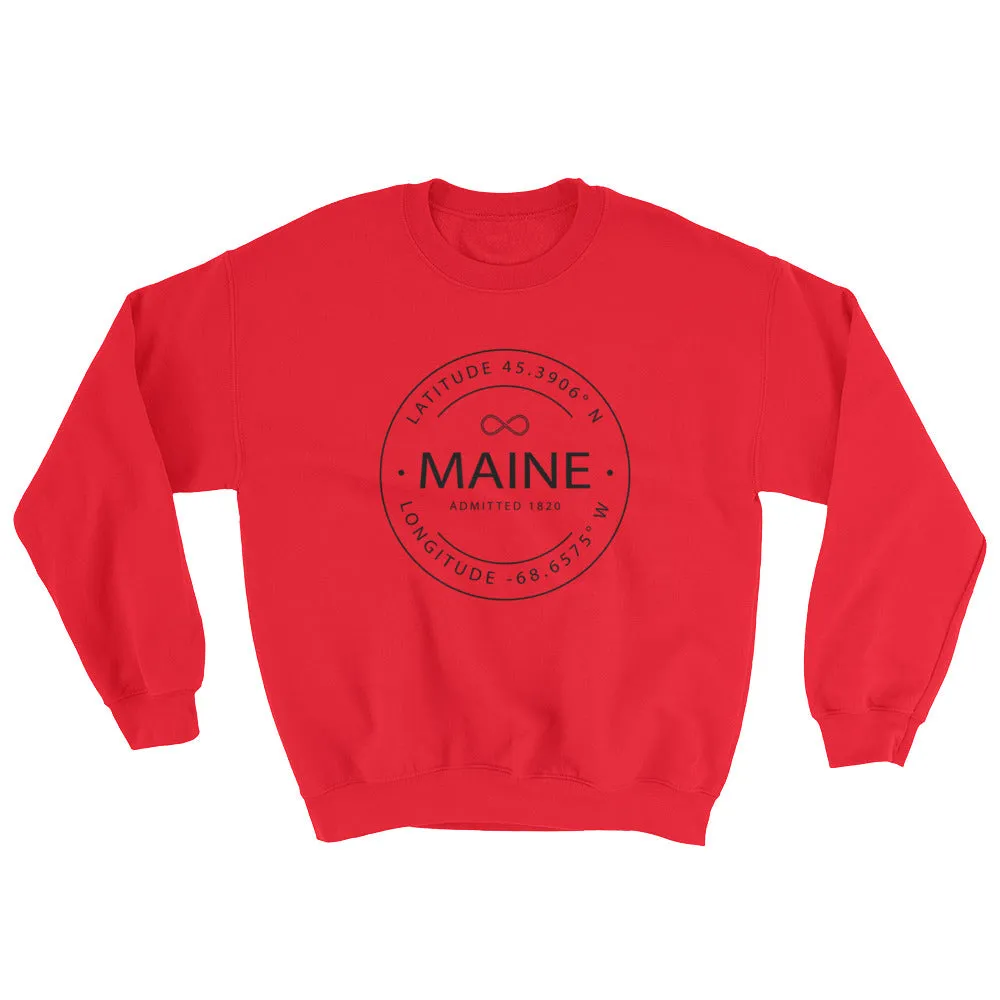 Maine - Crewneck Sweatshirt - Latitude & Longitude