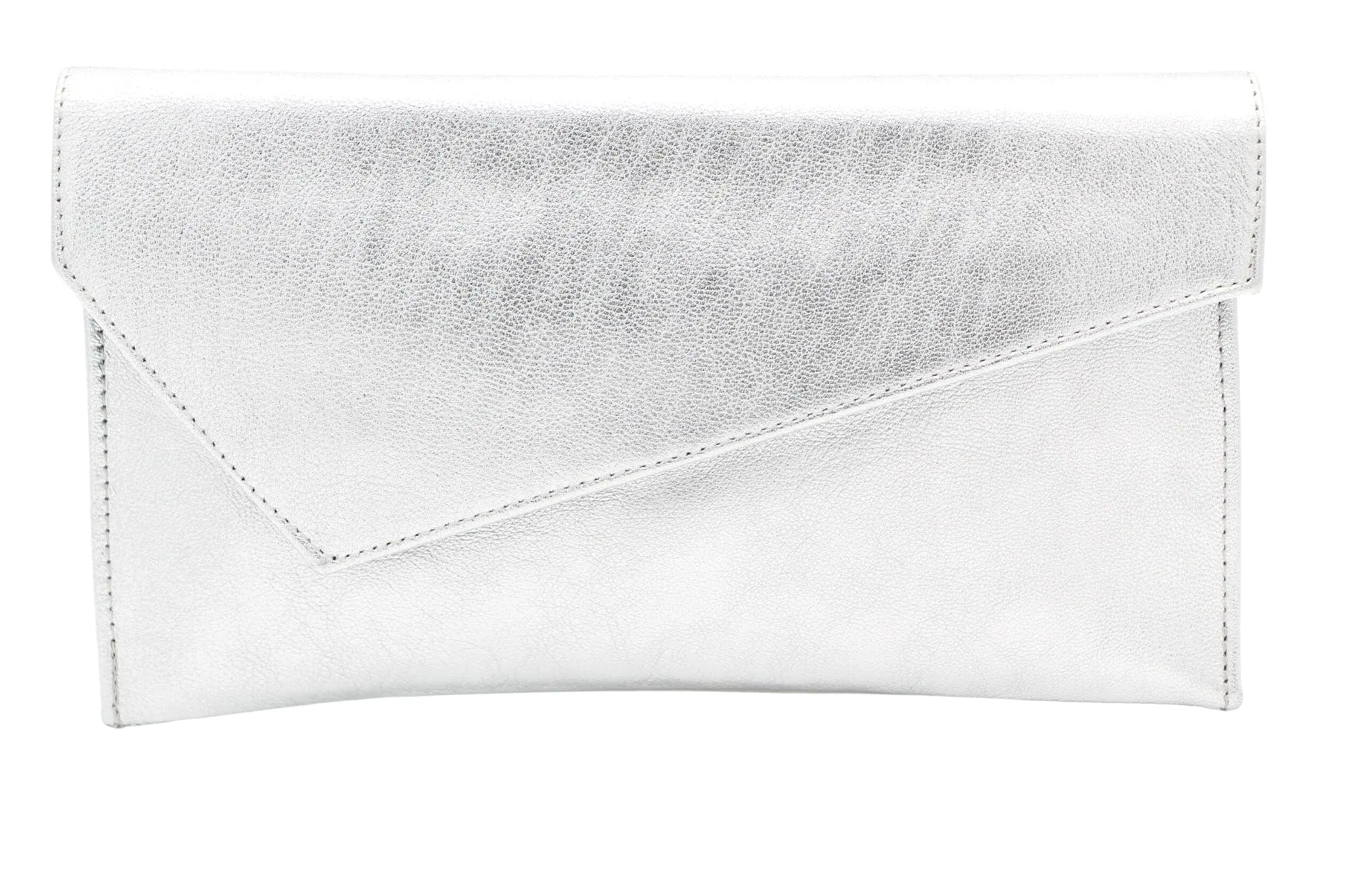 MARIAN Silver leather Envelope Clutch bag