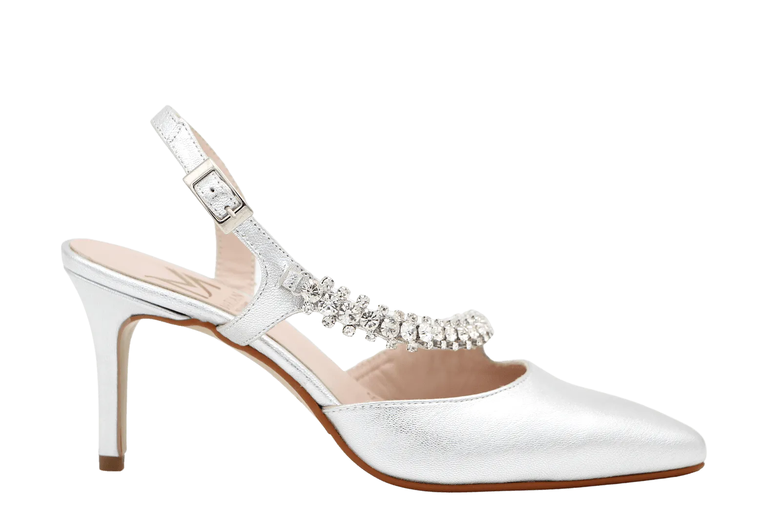 MARIAN Silver  Pointed Toe occasion shoe with diamante