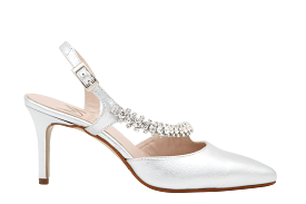 MARIAN Silver  Pointed Toe occasion shoe with diamante