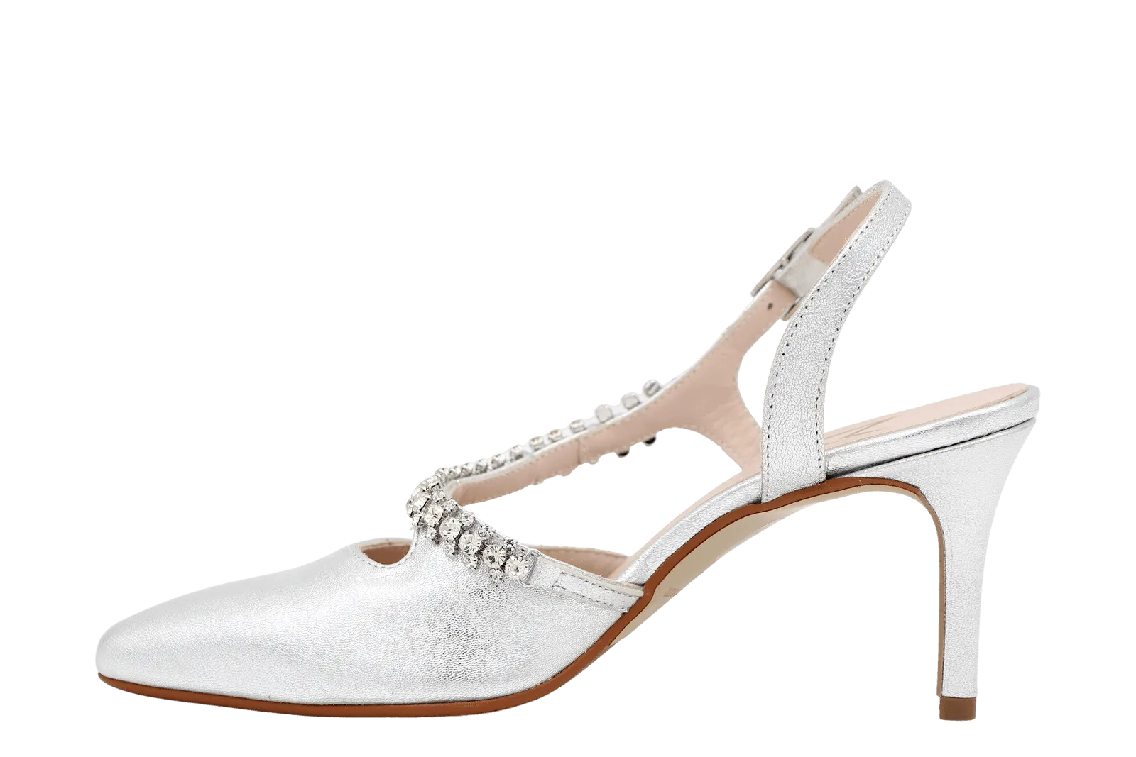 MARIAN Silver  Pointed Toe occasion shoe with diamante