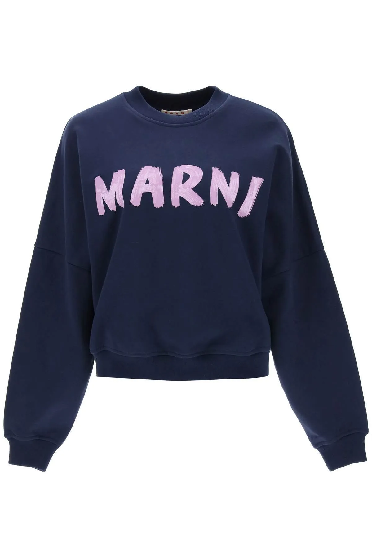 MARNI  |Blue bio cotton sweatshirt with Marni print