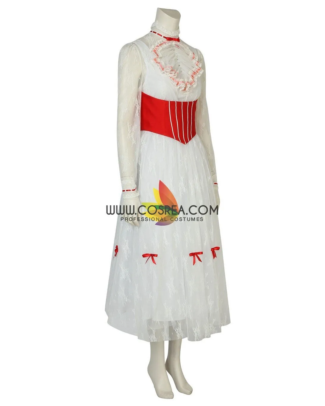 Mary Poppins Classic Floral Lace Cosplay Costume