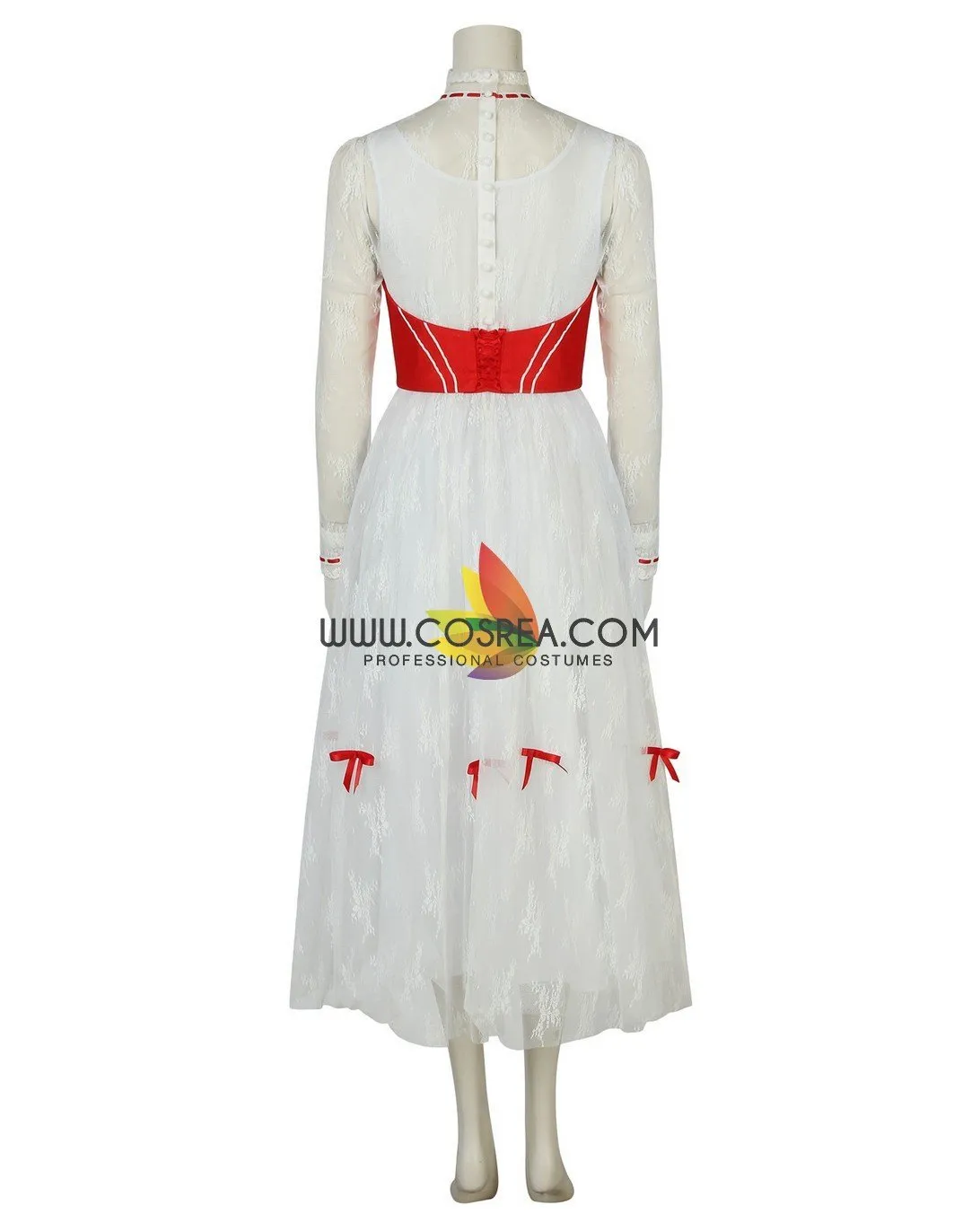 Mary Poppins Classic Floral Lace Cosplay Costume