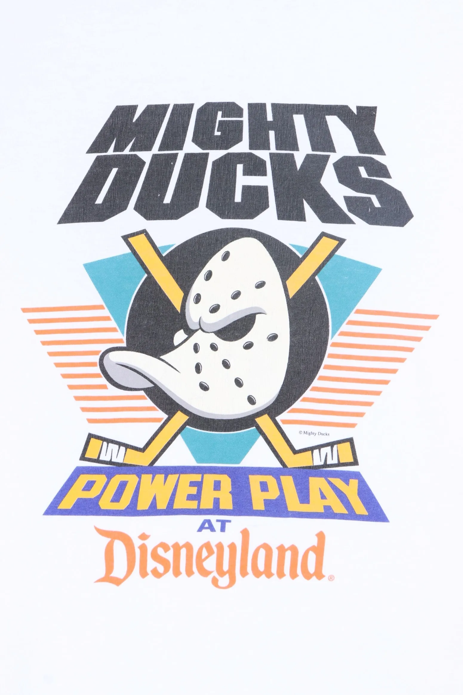 Mighty Ducks Power Play at Disneyland Single Stitch T-Shirt USA Made (XL)