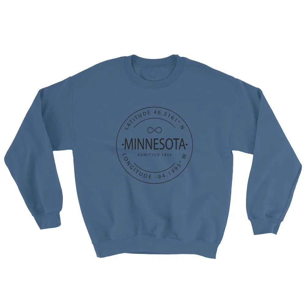 Minnesota - Crewneck Sweatshirt - Latitude & Longitude