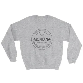 Montana - Crewneck Sweatshirt - Latitude & Longitude