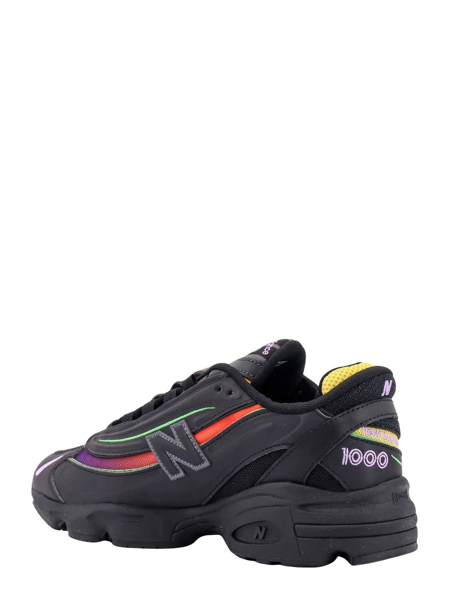 Multicolor leather and mesh sneakers