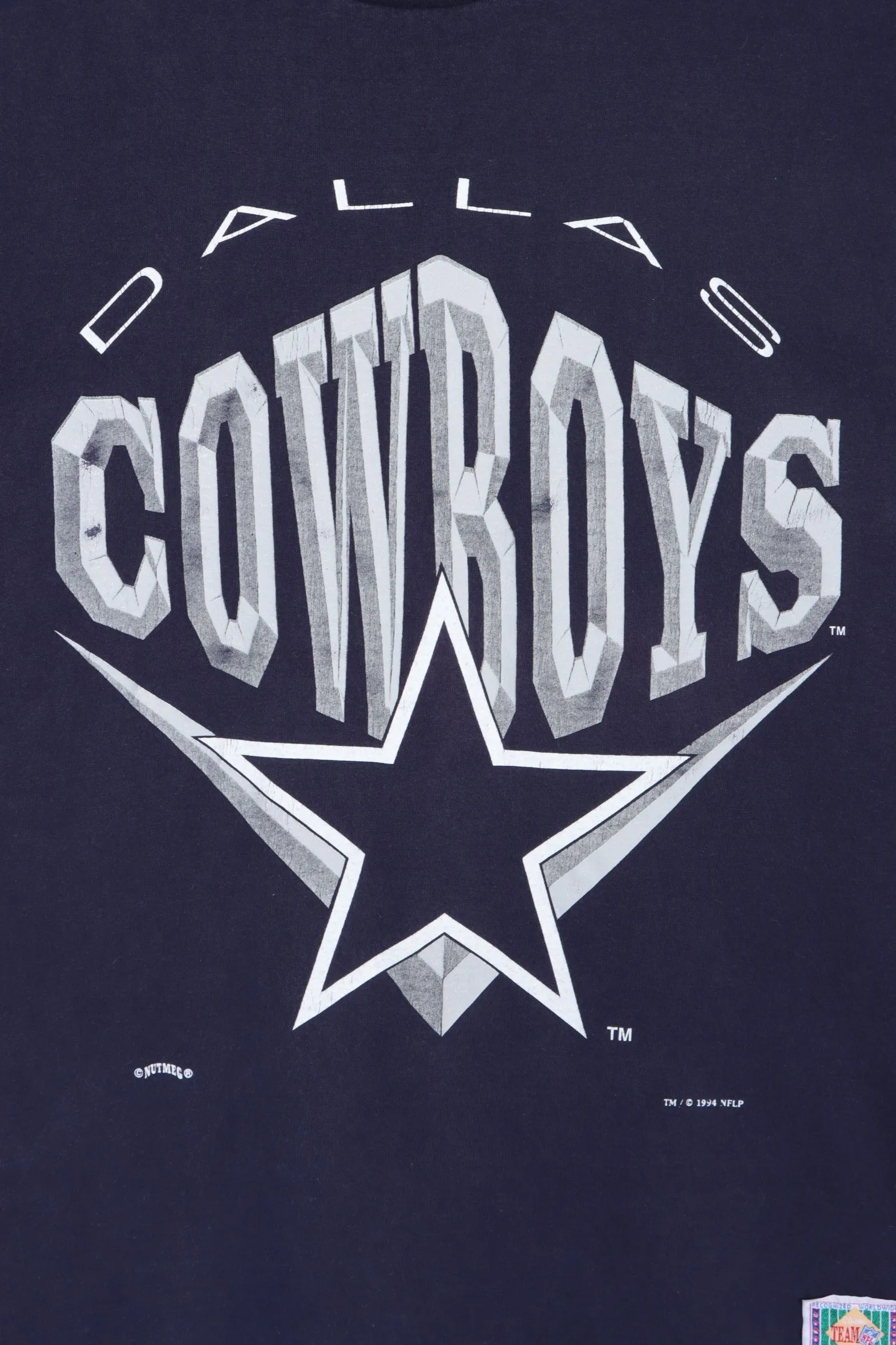 NFL Dallas Cowboys 1994 Single Stitch NUTMEG T-Shirt USA Made (L)