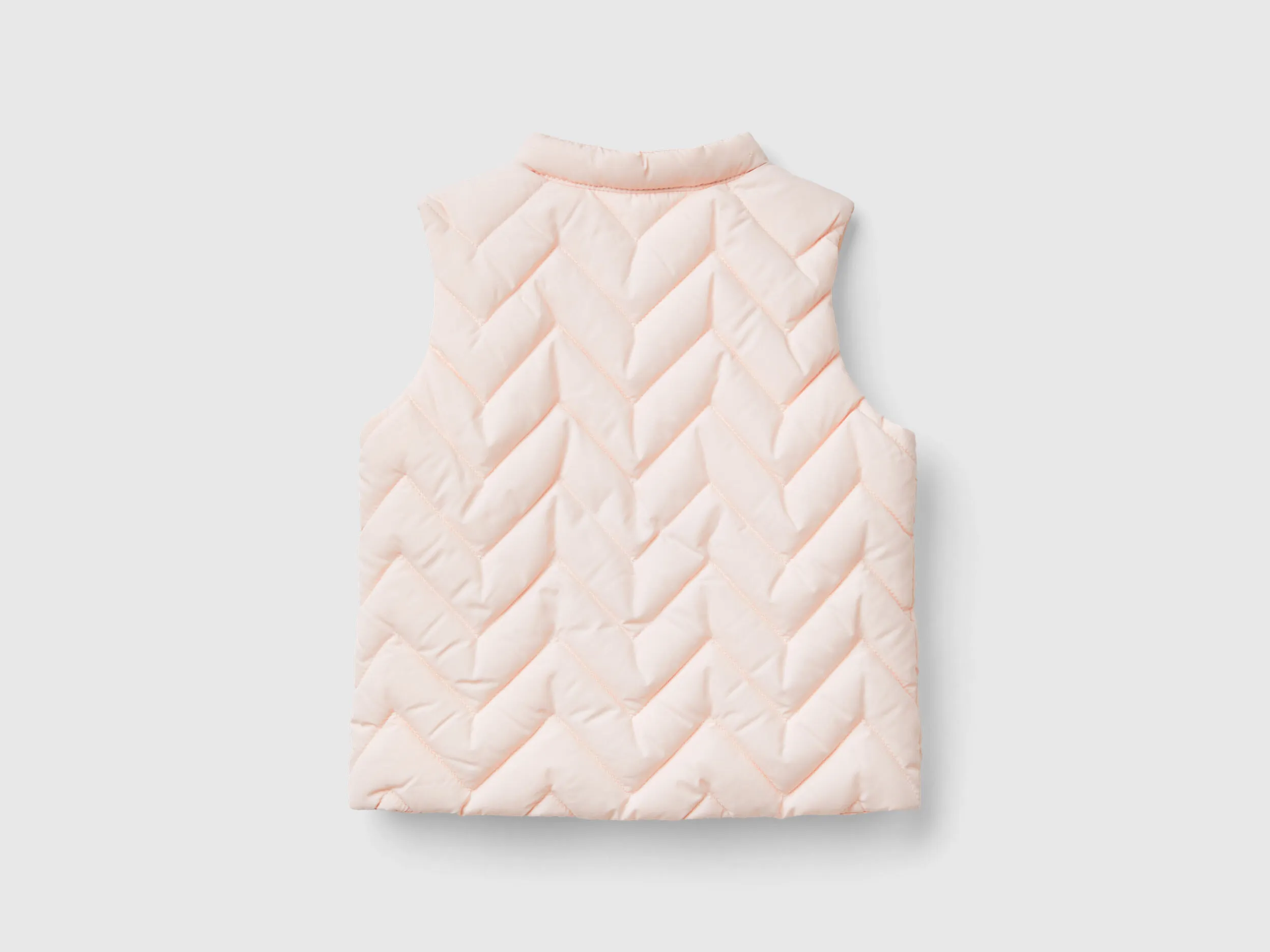 Padded vest in technical fabric - Soft Pink | Benetton