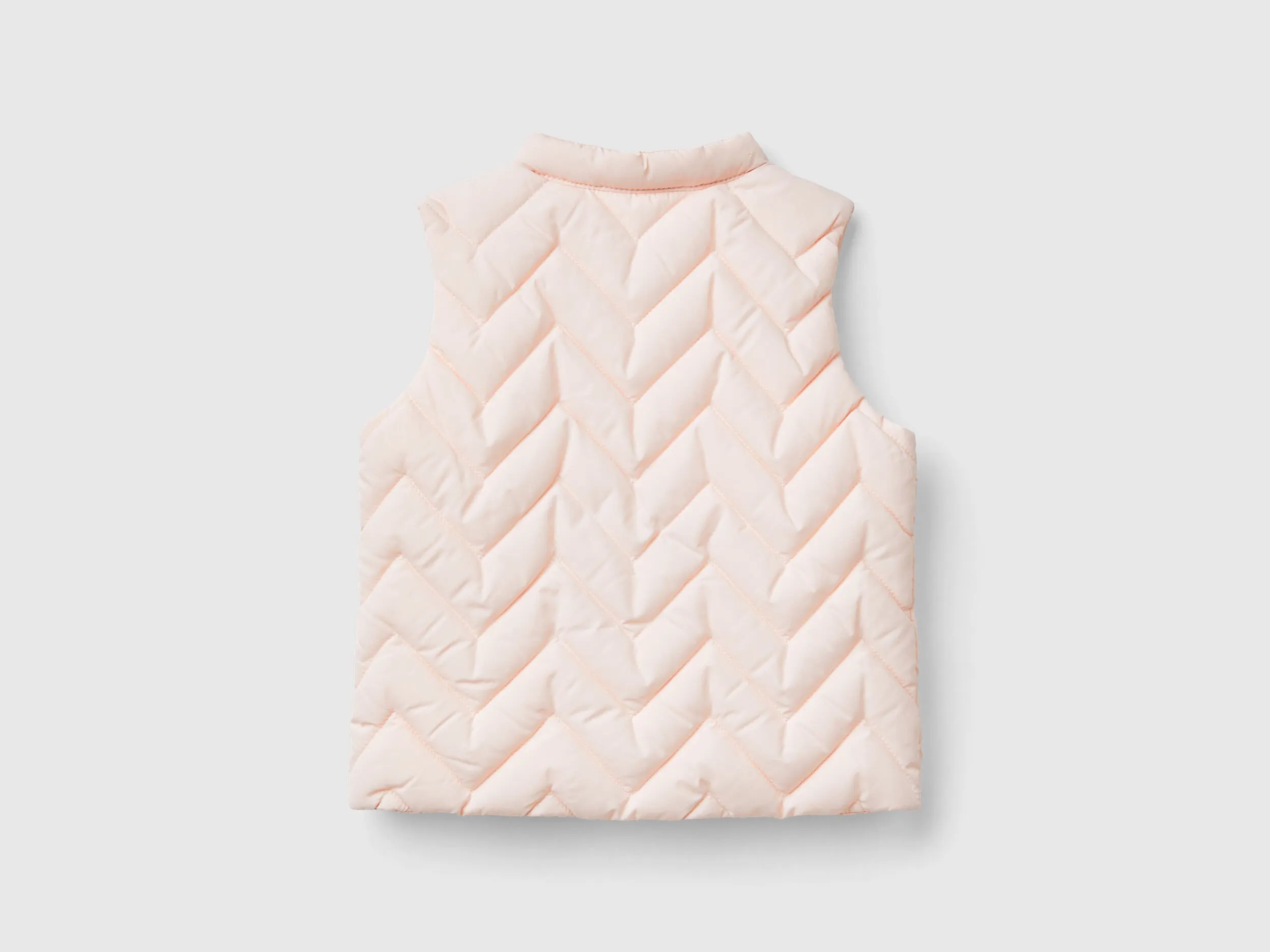 Padded vest in technical fabric - Soft Pink | Benetton