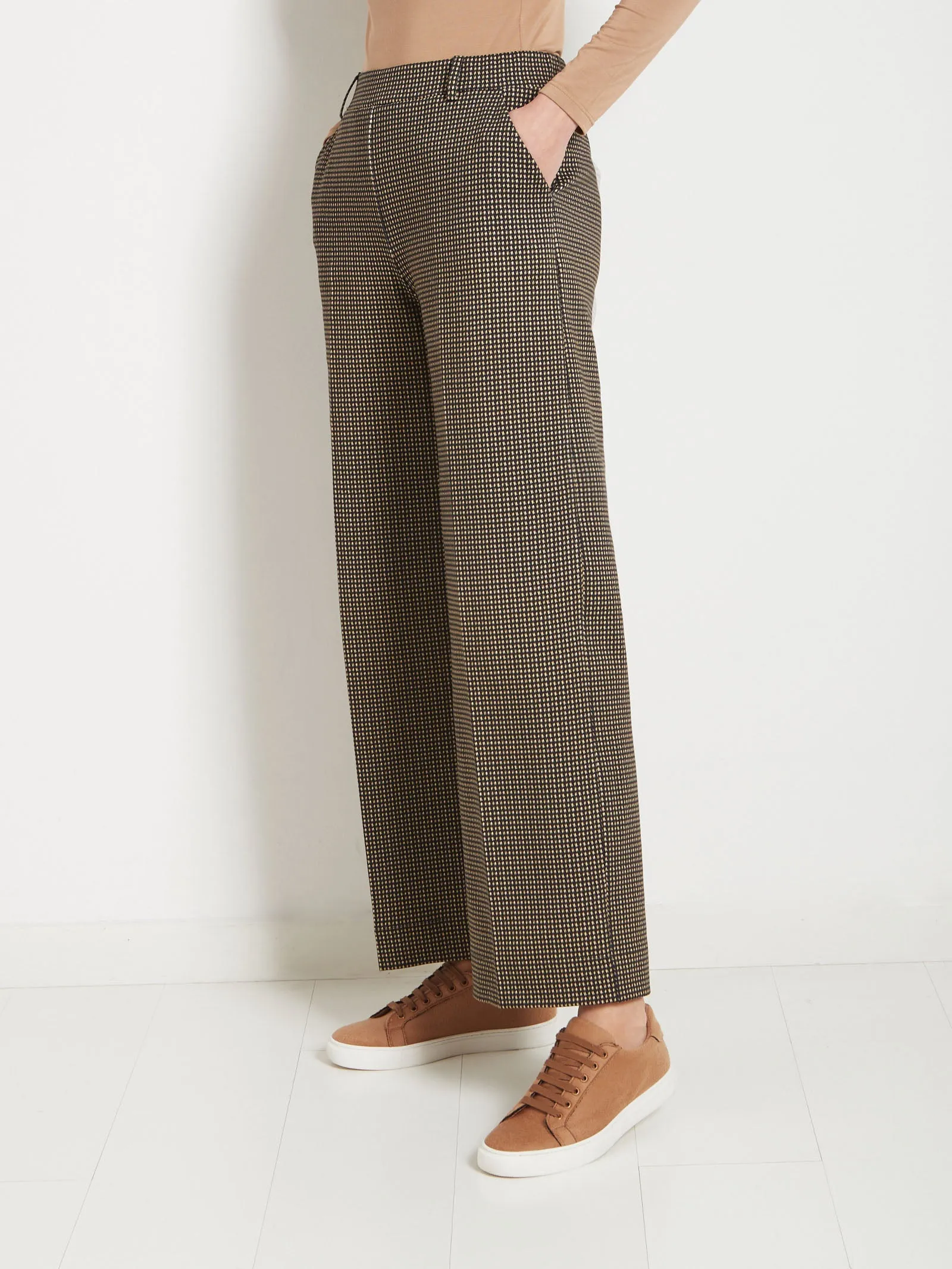 Pantalone Cropped in cotone elasticizzato