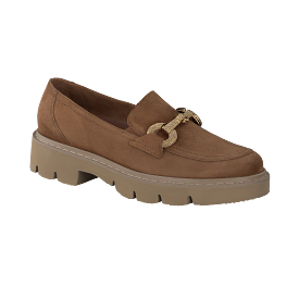 Paul Green Tan  Suede Chunky Loafer 1043