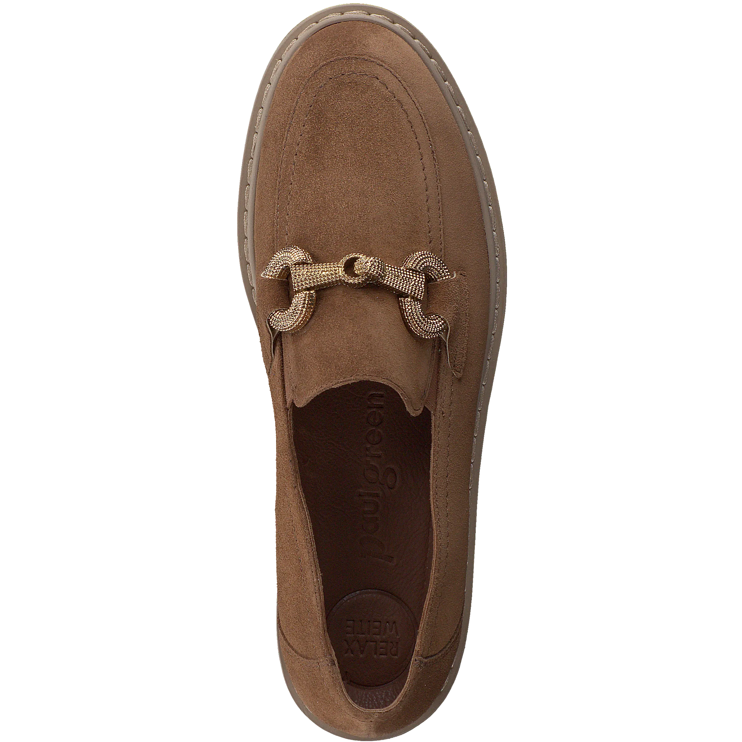 Paul Green Tan  Suede Chunky Loafer 1043