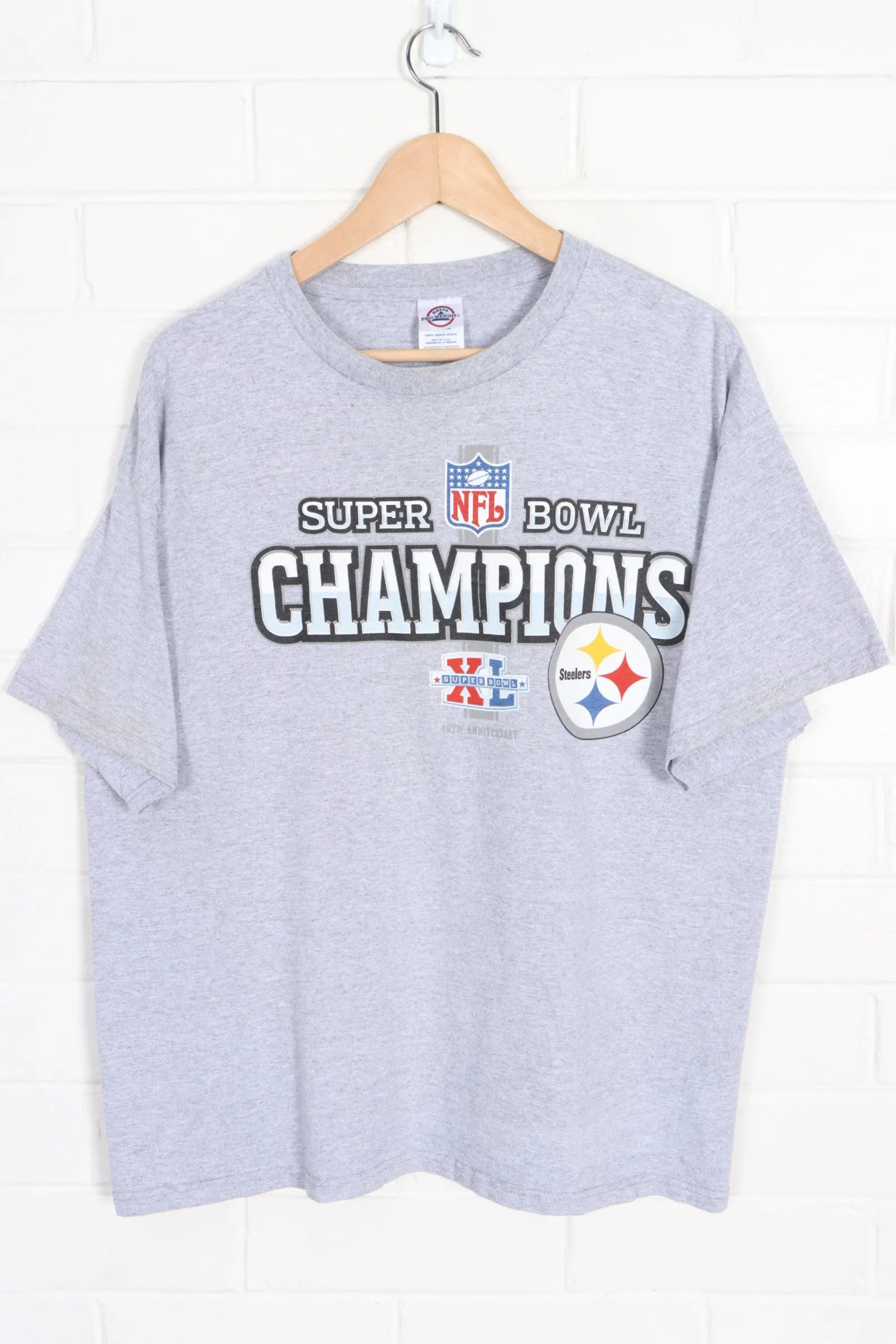 Pittsburgh Steelers NFL Super Bowl XL Champions T-Shirt (L)