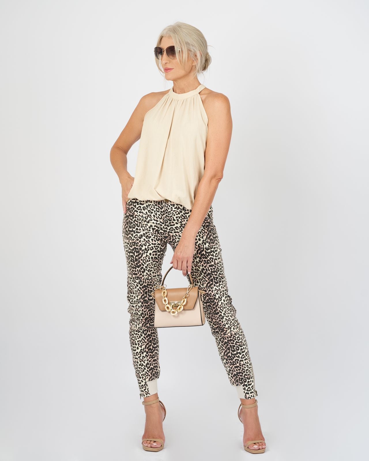 Printed Leopard Cargo Pants