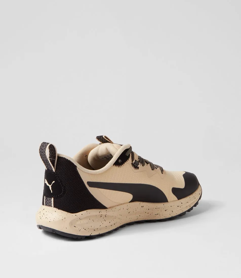 PUMA Twitch Runner Trail Granola Black Mesh Sneakers