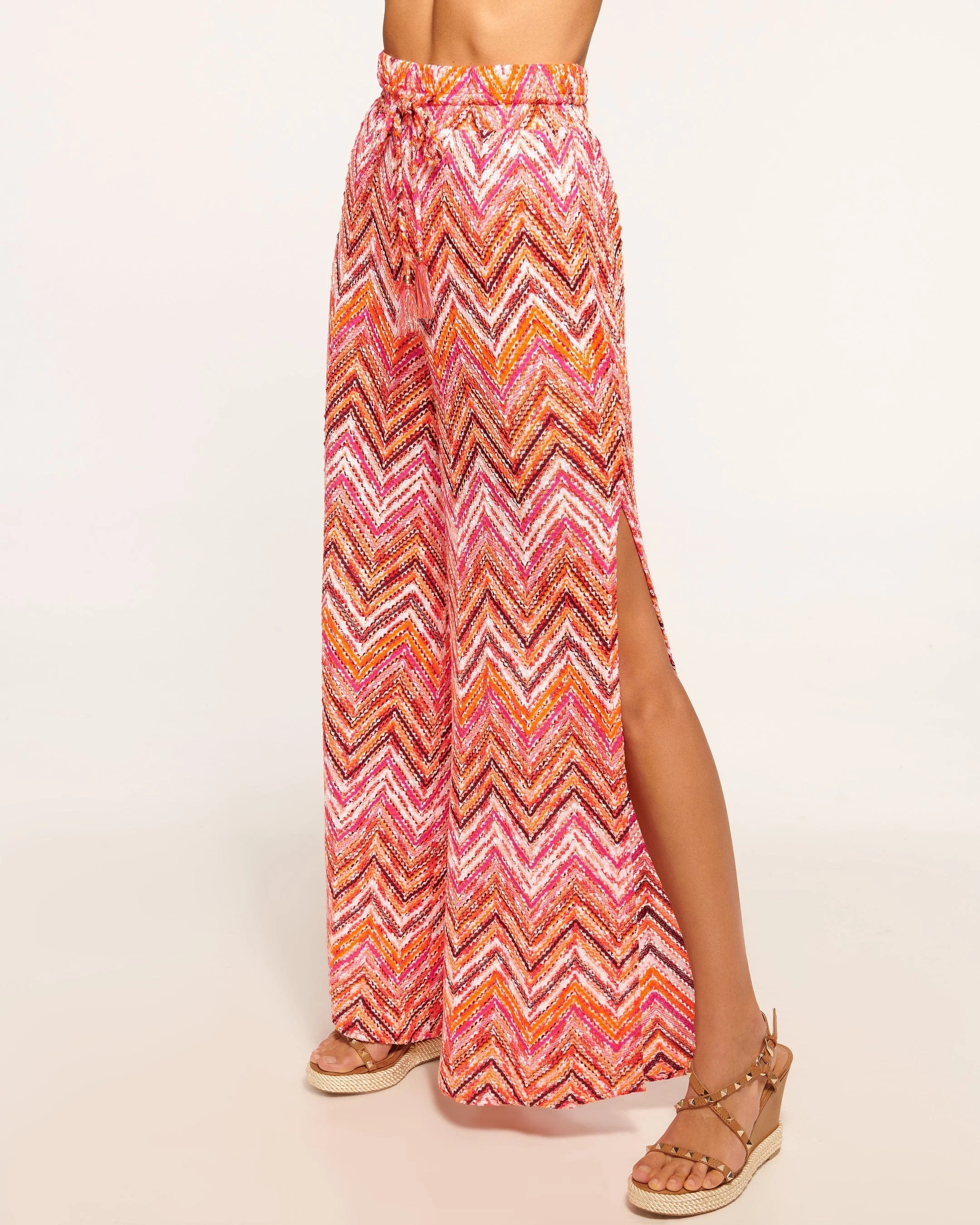 Ramy Brook - Taytum Coverup Pant - Orangeade Chevron