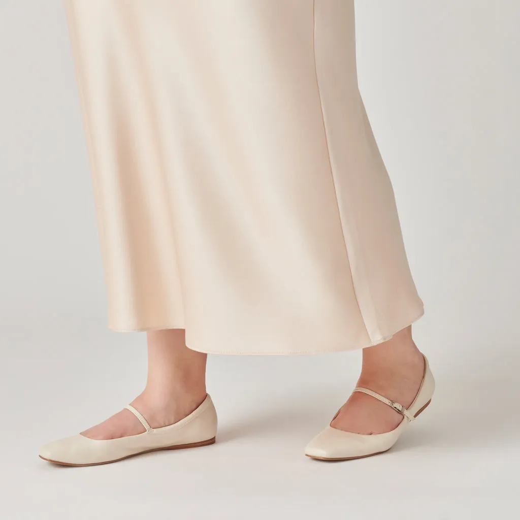 REYES Ballet Flats Ivory Leather | Ivory Leather Flats– Dolce Vita 6895078473794