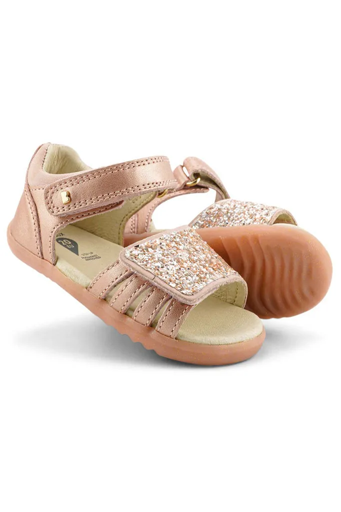 Rose Gold Sparkle Gem Sandals Step Up