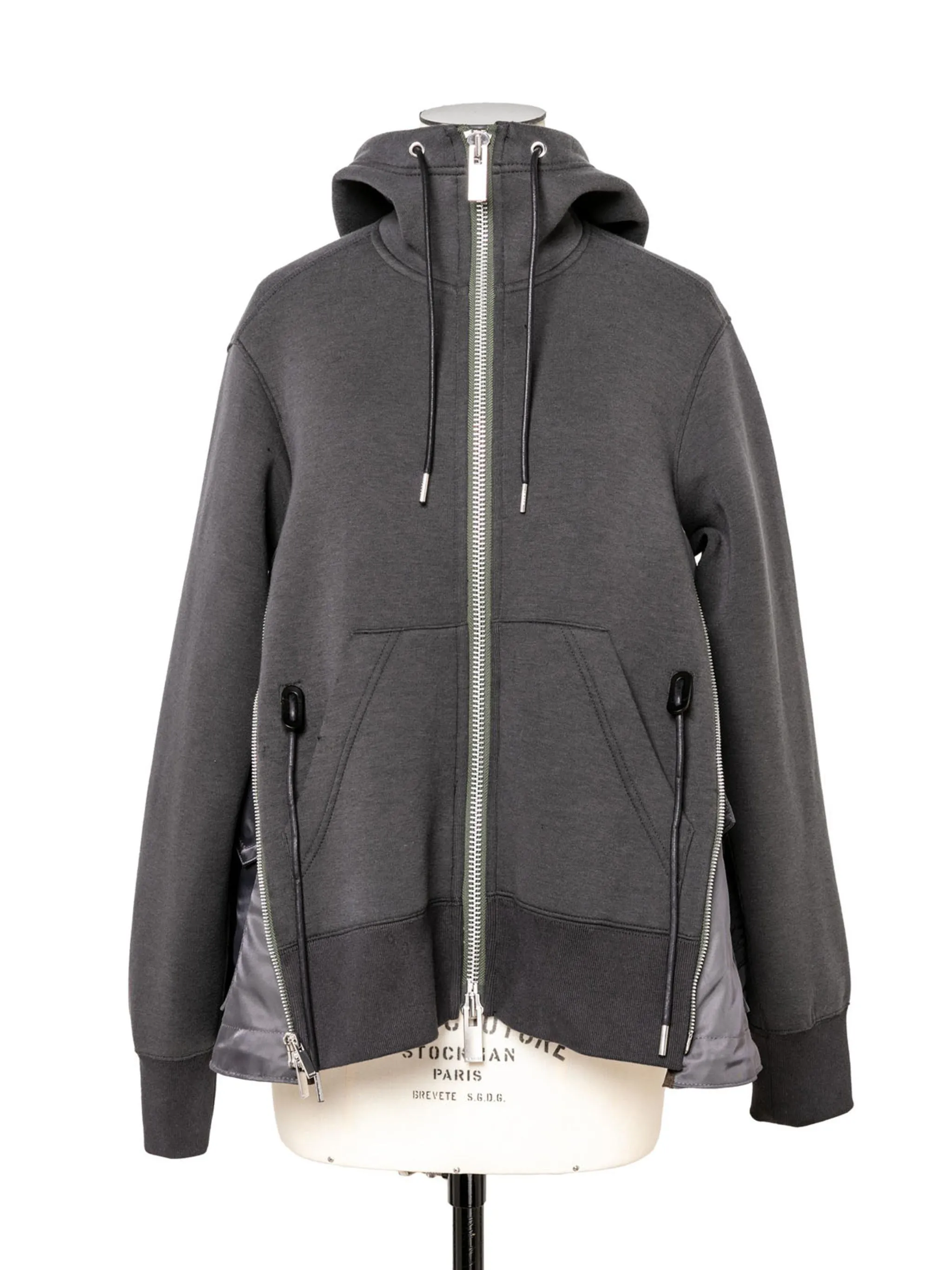 sacai  |Nylon Long Sleeves Leather Cotton Hoodies & Sweatshirts