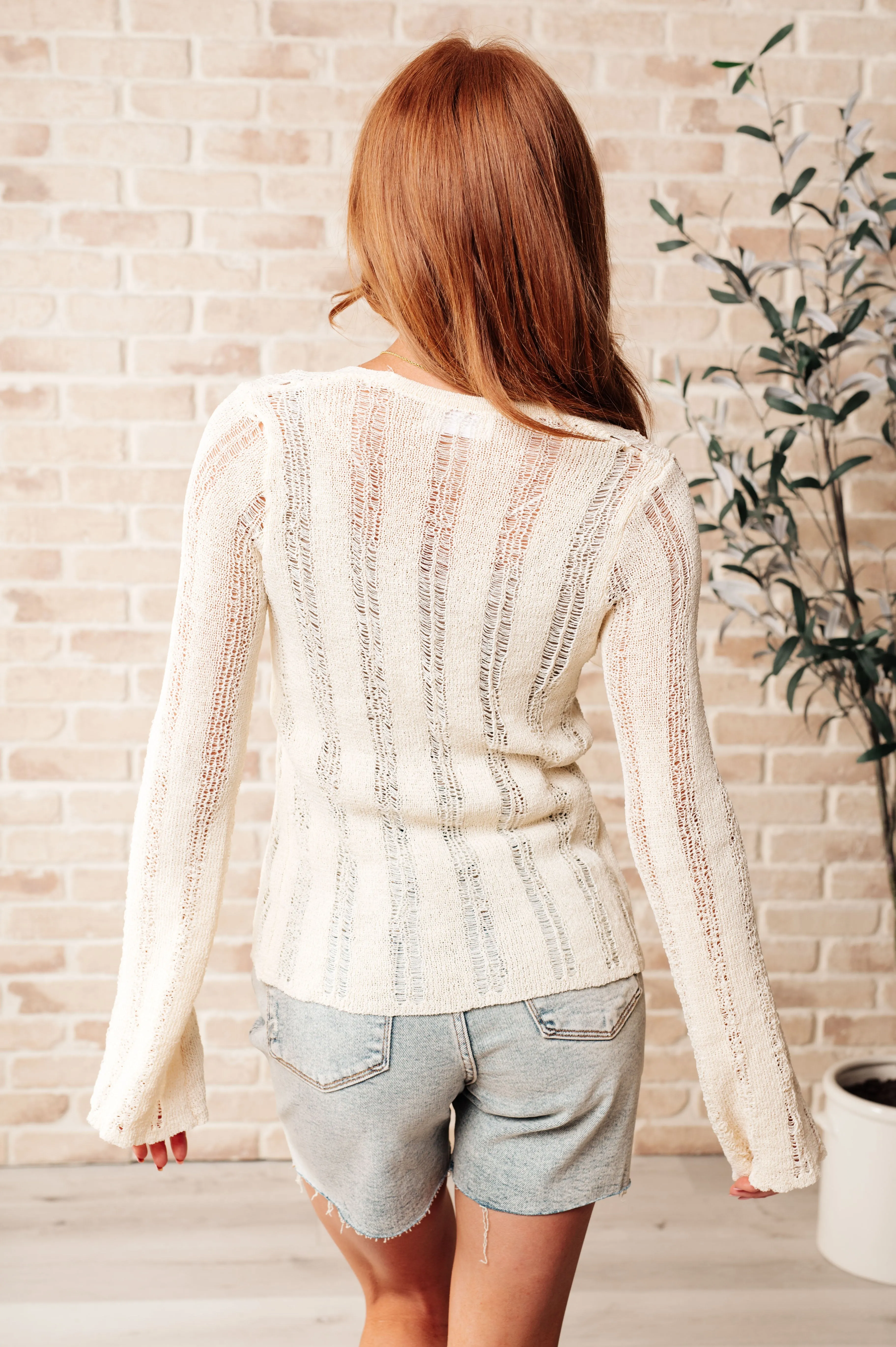 San Tropez Light Weight Knit Cardigan in Creme