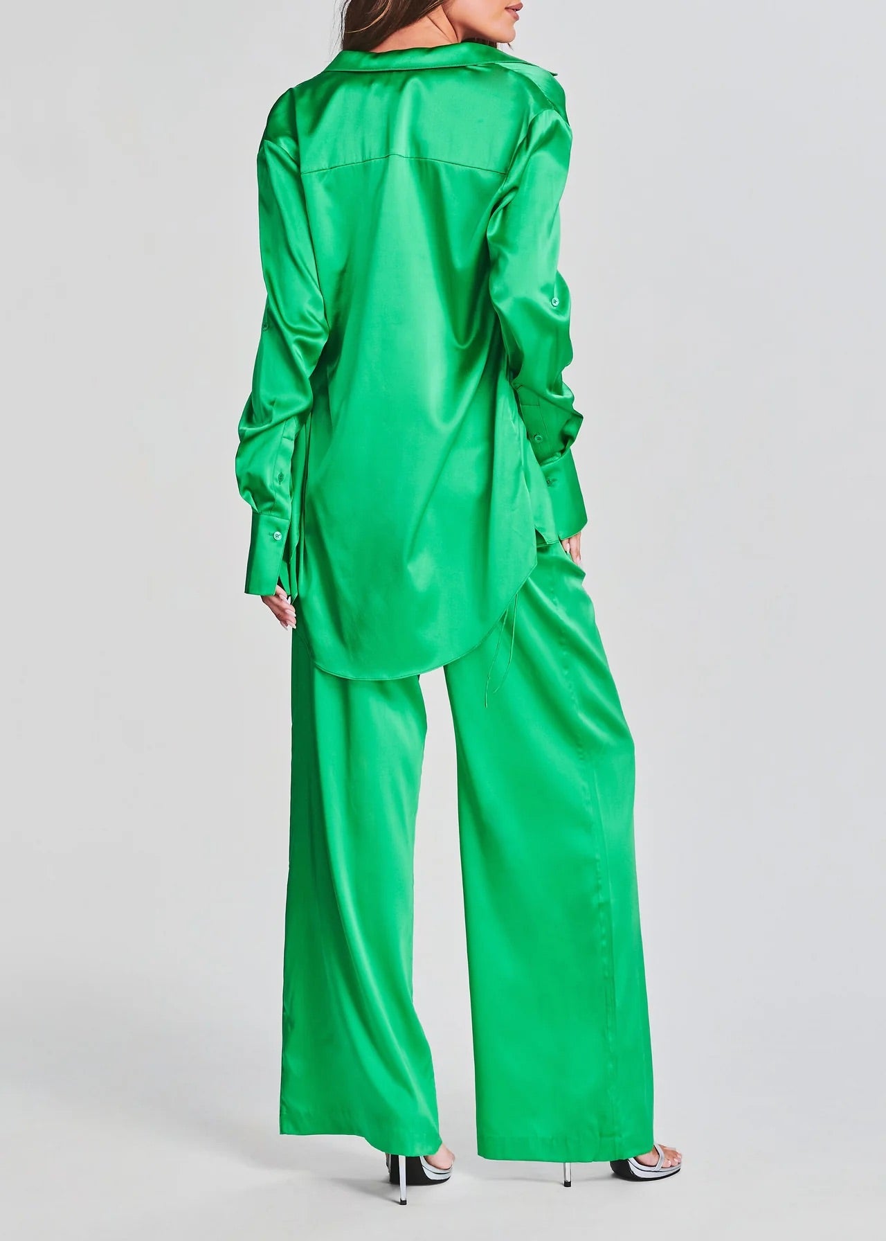 Ser.o.ya - Zarri Silk Pant - Kelly Green