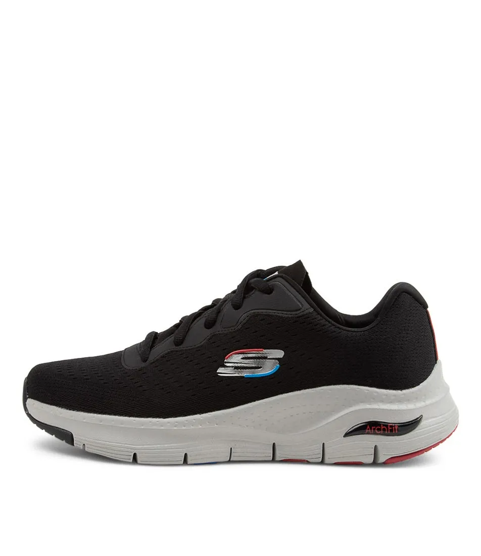 SKECHERS Arch Fit Black Mesh Sneakers