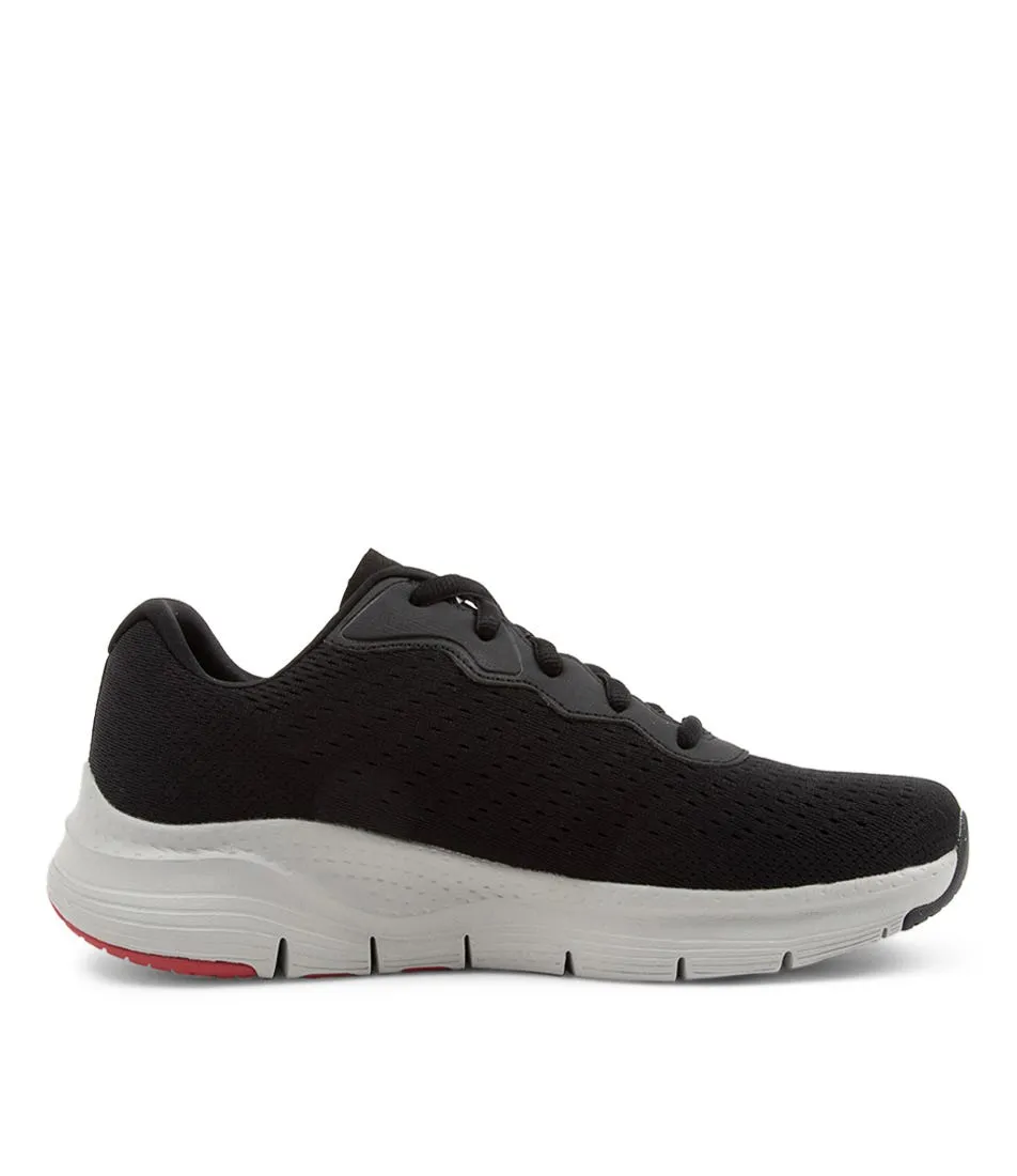 SKECHERS Arch Fit Black Mesh Sneakers