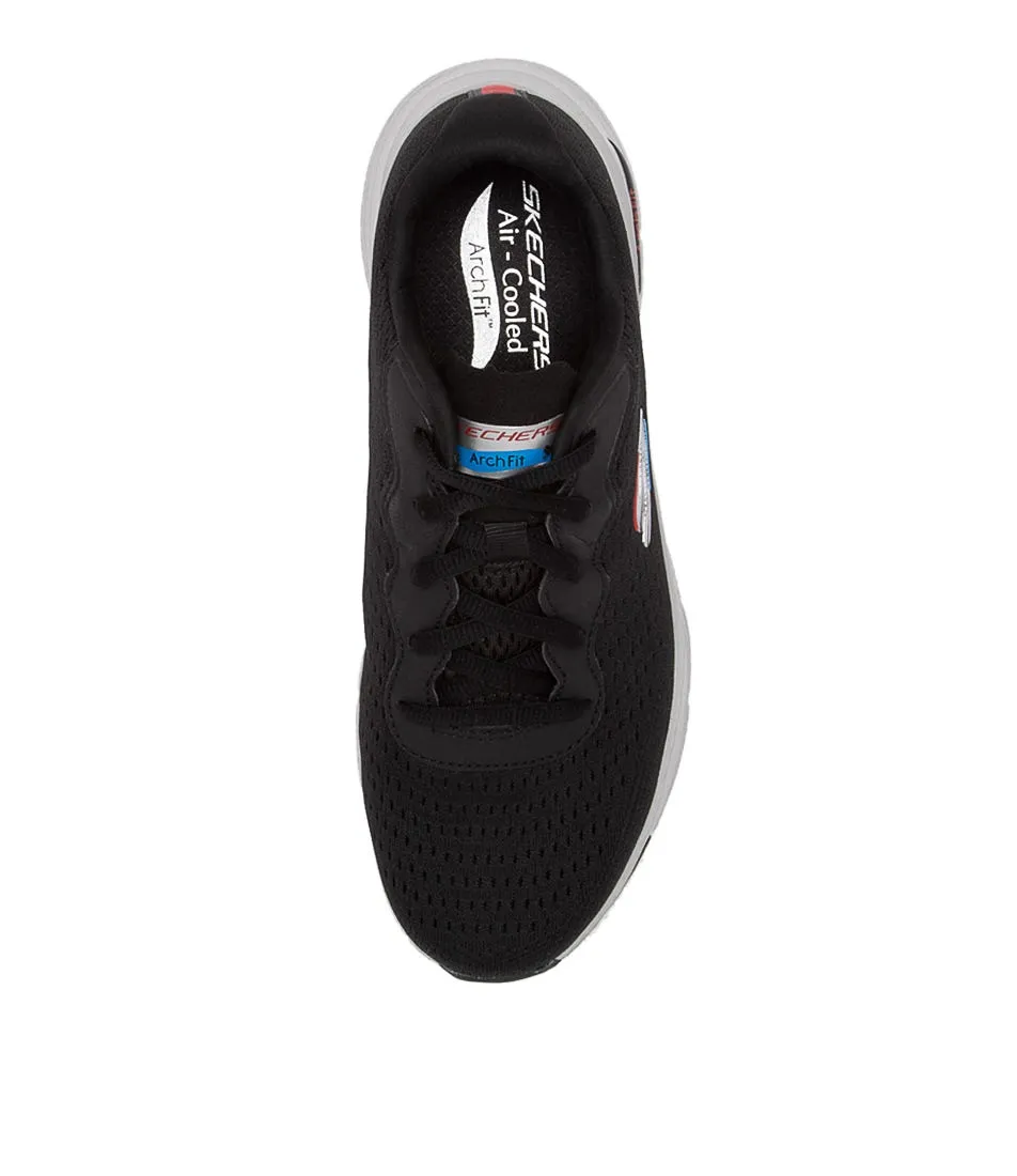 SKECHERS Arch Fit Black Mesh Sneakers