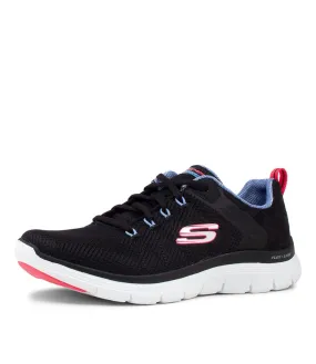 SKECHERS Flex Appeal 4.0 Black Multi Mesh Sneakers