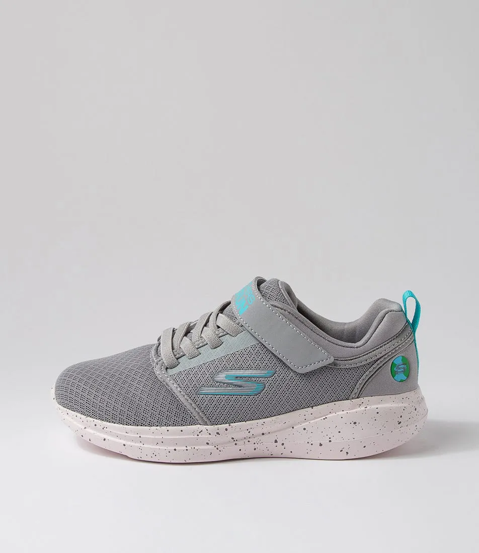 SKECHERS Go Run Fast Grey Mesh Sneakers