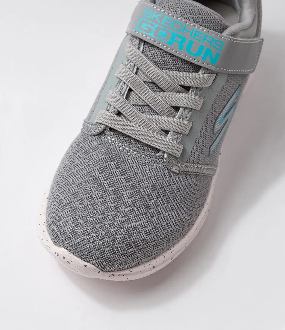 SKECHERS Go Run Fast Grey Mesh Sneakers