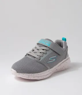 SKECHERS Go Run Fast Grey Mesh Sneakers