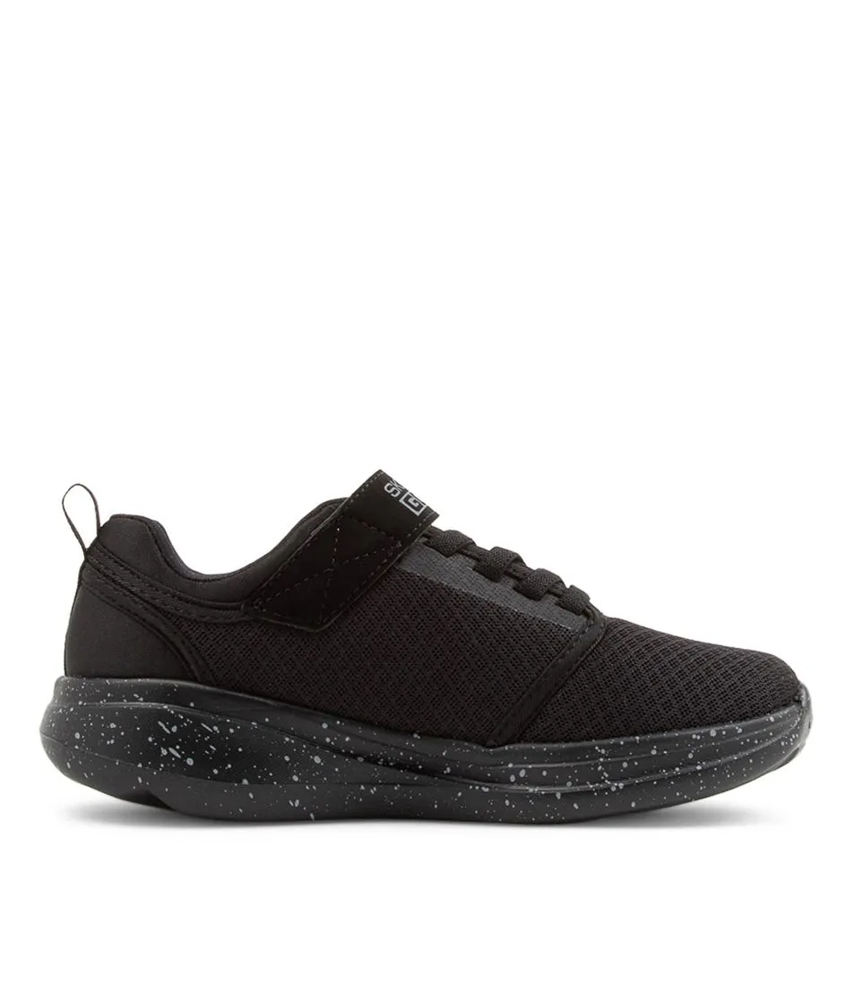 SKECHERS Go Run Fast Jnr Black Mesh Sneakers