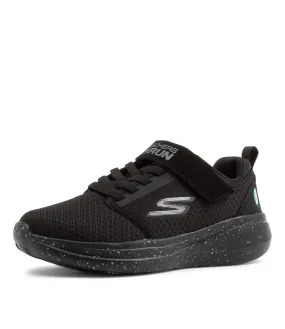 SKECHERS Go Run Fast Jnr Black Mesh Sneakers