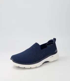 SKECHERS Go Walk 6 Navy Mesh Sneakers