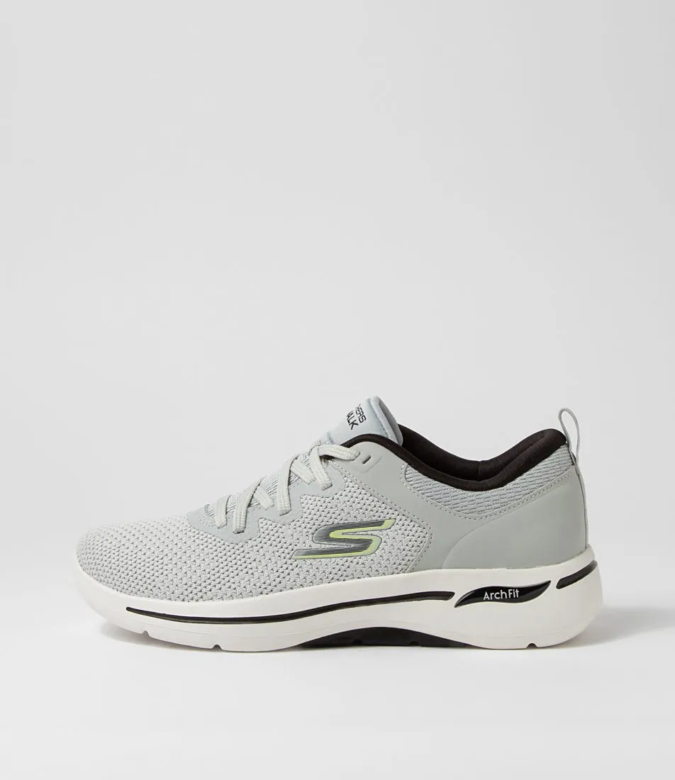 SKECHERS Go Walk Arch Fit Light Grey Mesh Sneakers