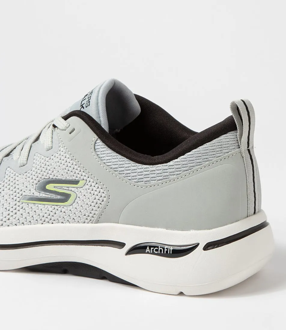 SKECHERS Go Walk Arch Fit Light Grey Mesh Sneakers