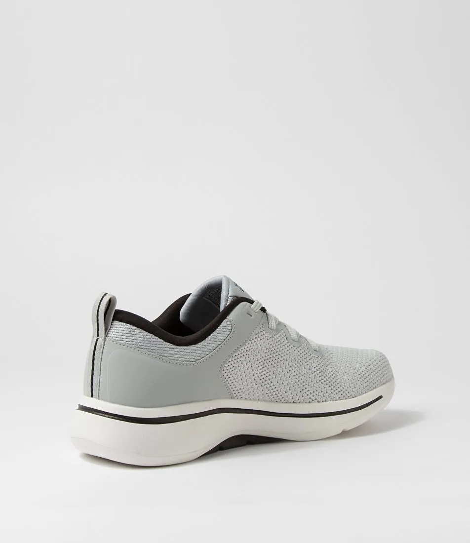 SKECHERS Go Walk Arch Fit Light Grey Mesh Sneakers