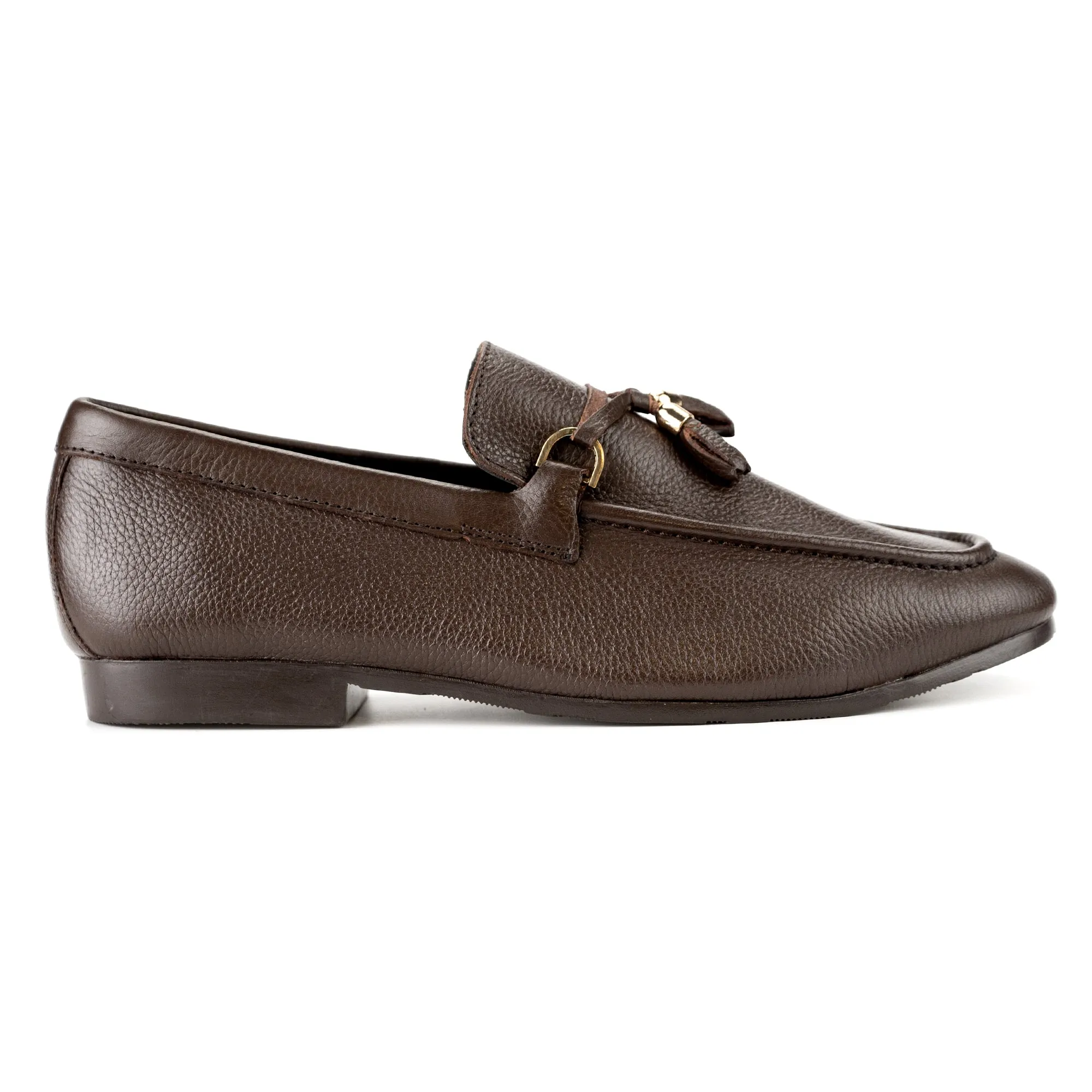 Sleek Tassels Loafers-Brown