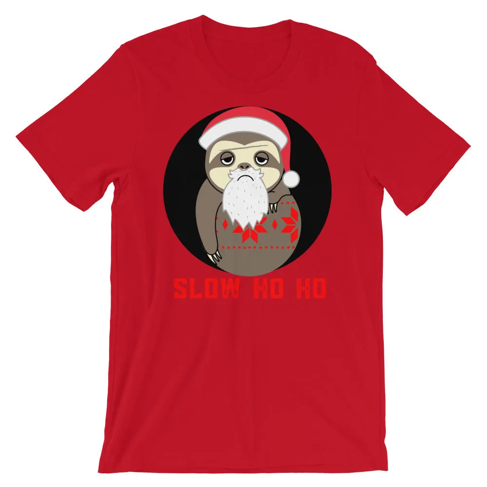 Slow Ho Ho Sloth Christmas T-Shirt